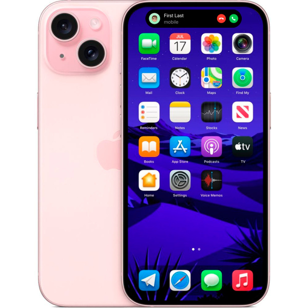 Смартфон Apple iPhone 15 розовый 1